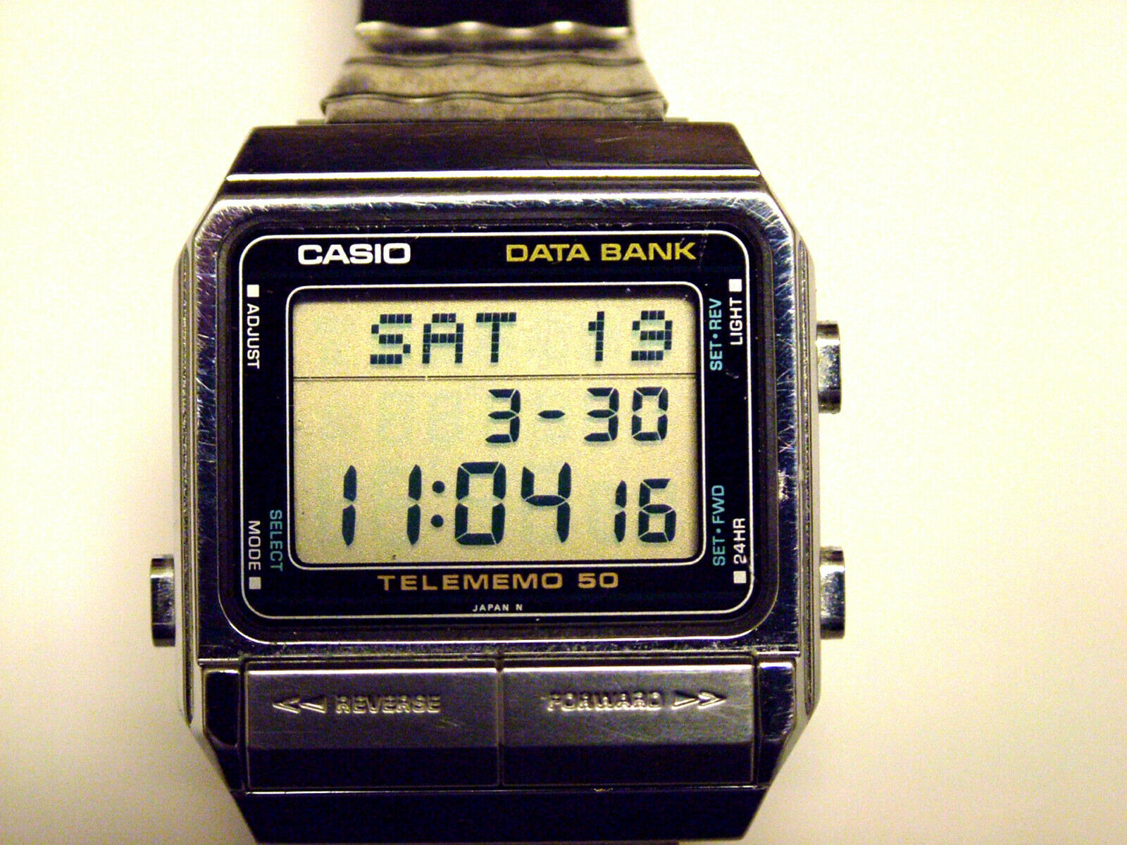 1980s Vintage Casio DB-500 262 mens digital watch data bank 