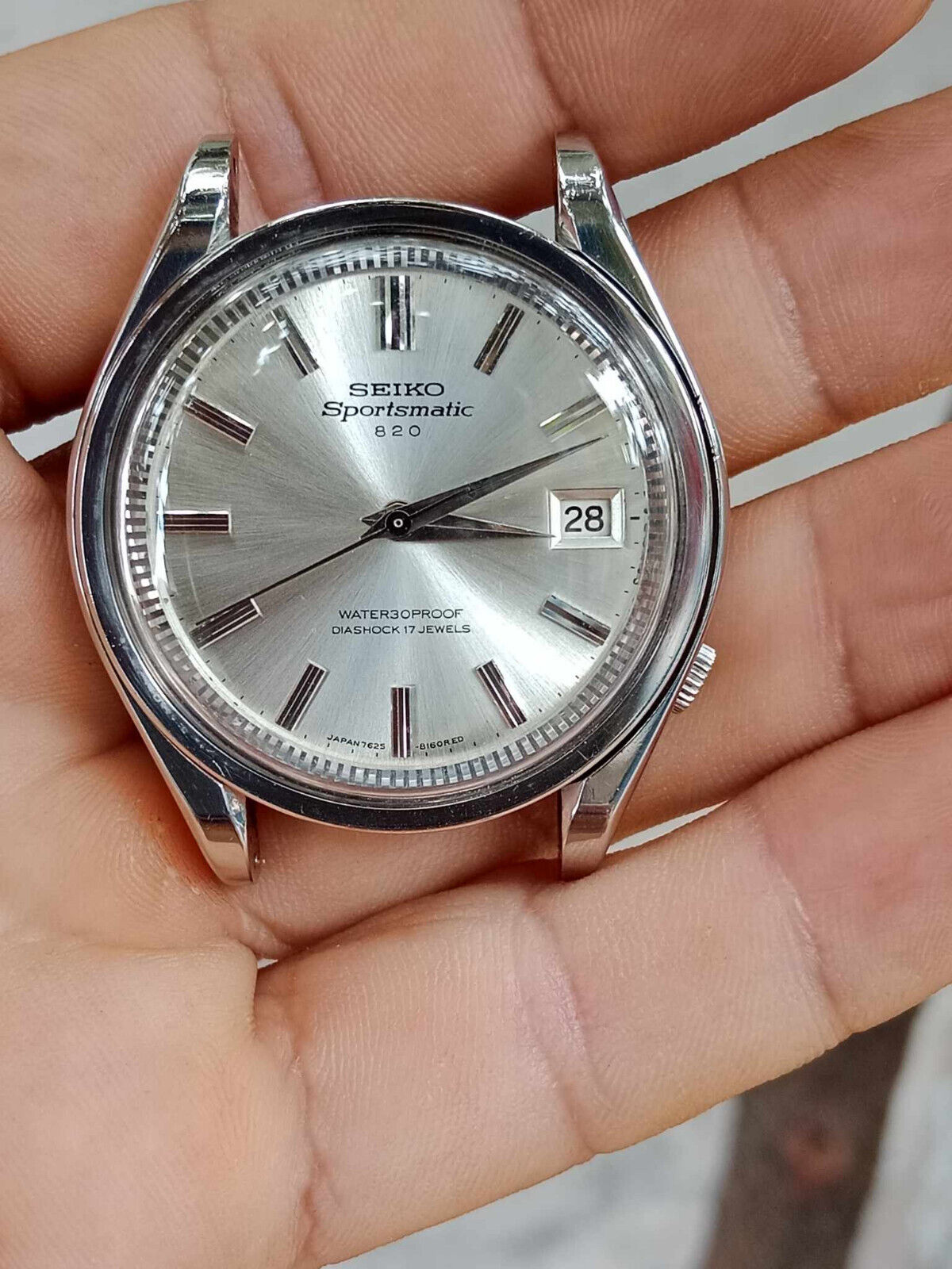 Vintage Seiko Sportmatic 820 7625-8140 Fluted Coin Edge Bezel