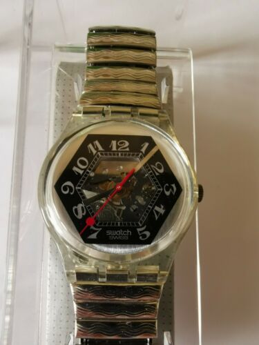 SWATCH UHR BLACK JADE GK158/159 1993 FLEX- NEW