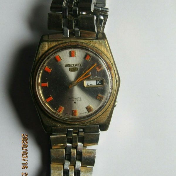 Vintage Men's Seiko 5 Automatic watch 21 jewels 6119-8190 # 34 | WatchCharts