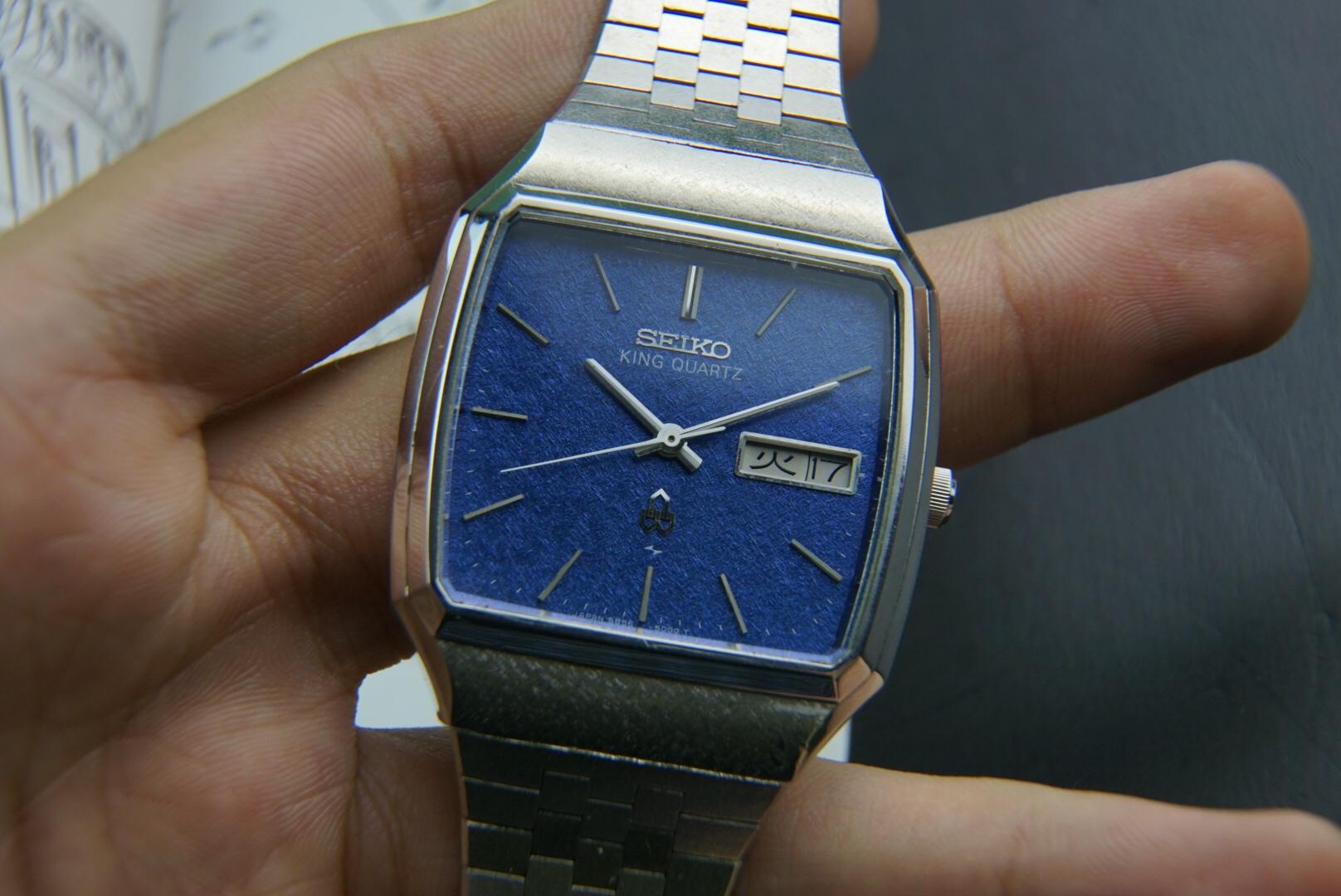 WTS] Seiko King Quartz 5856-5000 Blue Texture Dial