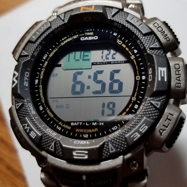 Casio Men S Pro Trek Men S Pag240t 7 Solar Watch Watchcharts