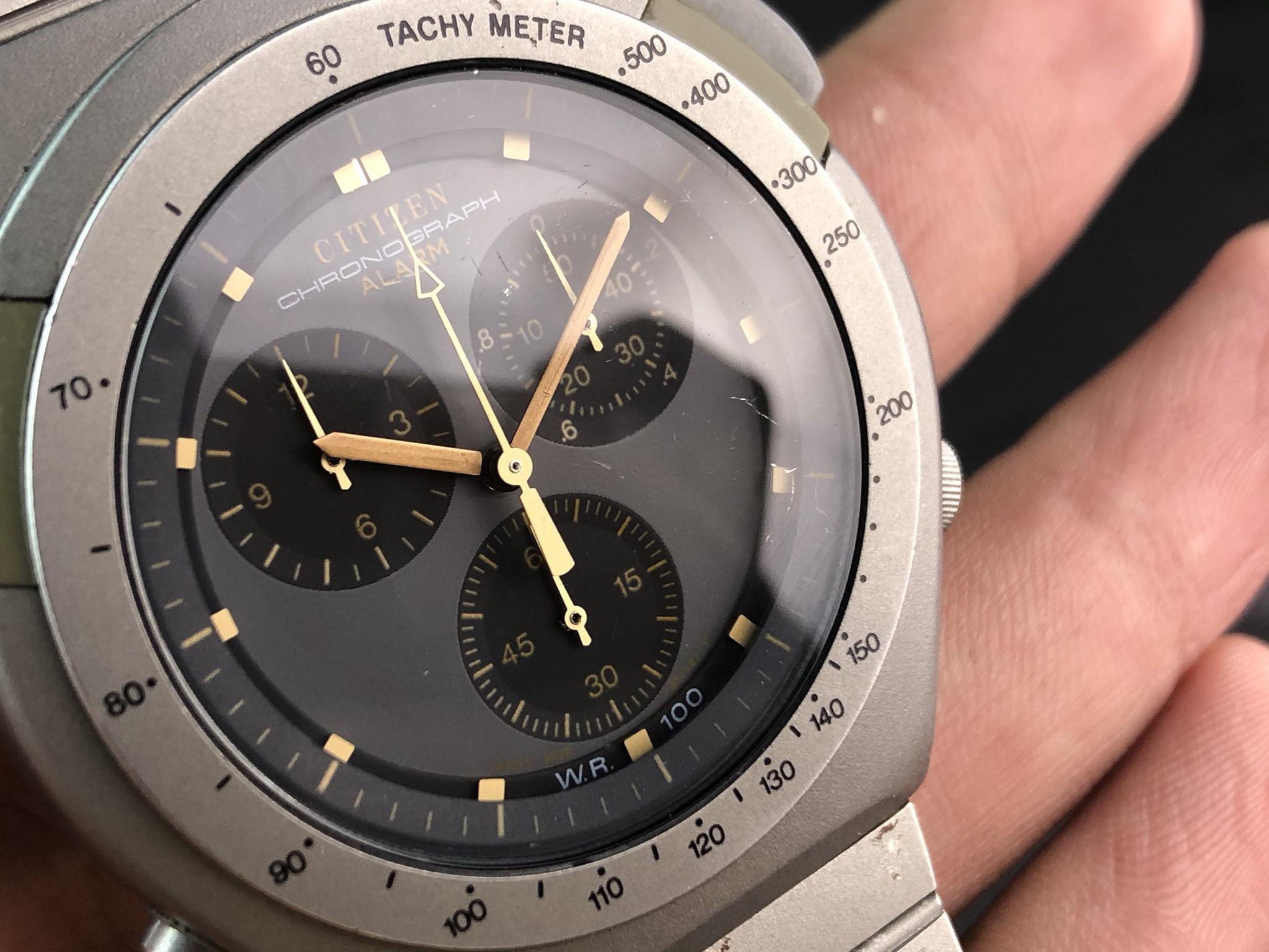 wataru.com品 WTS] Citizen 3531-351258TA Titanium Chronograph Alarm Quartz