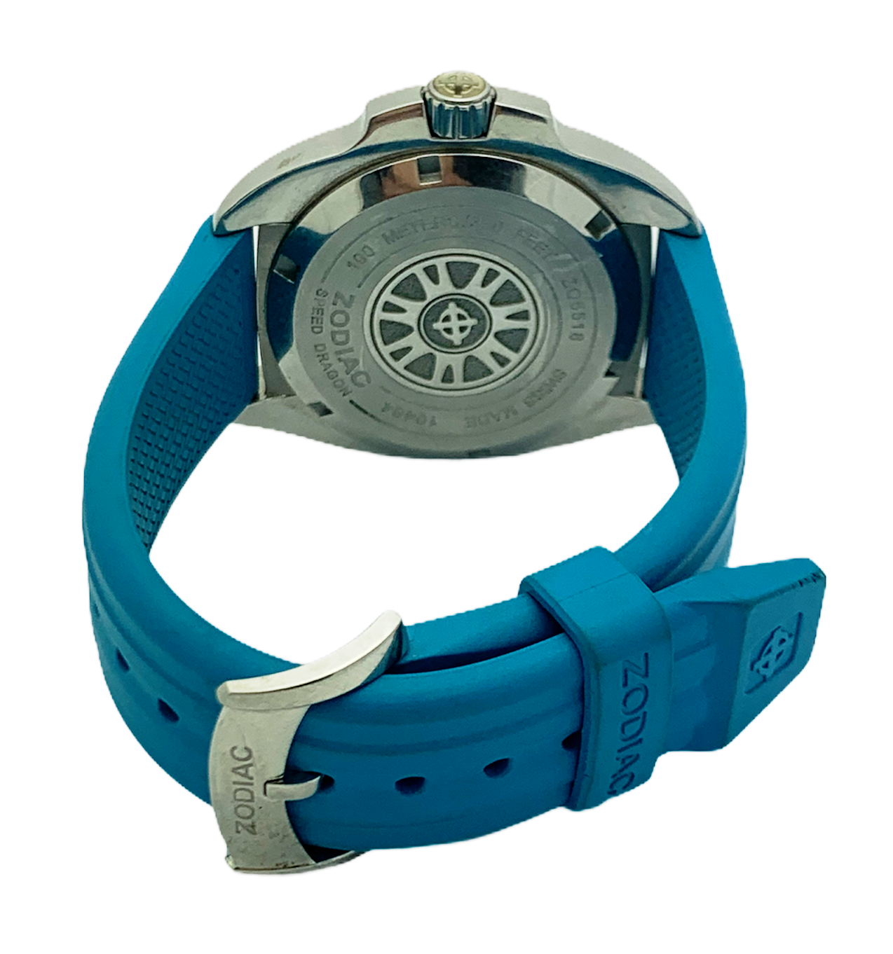ZODIAC SPEED DRAGON ZO5518 TURQUOISE BLUE MOTHER OF PEARL DIAL