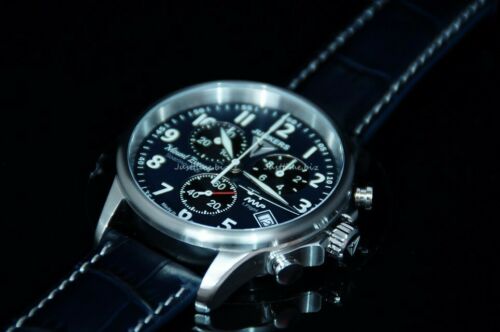 New Junkers 6894-3 Mount Everest Swiss ETA Chronograph Leather