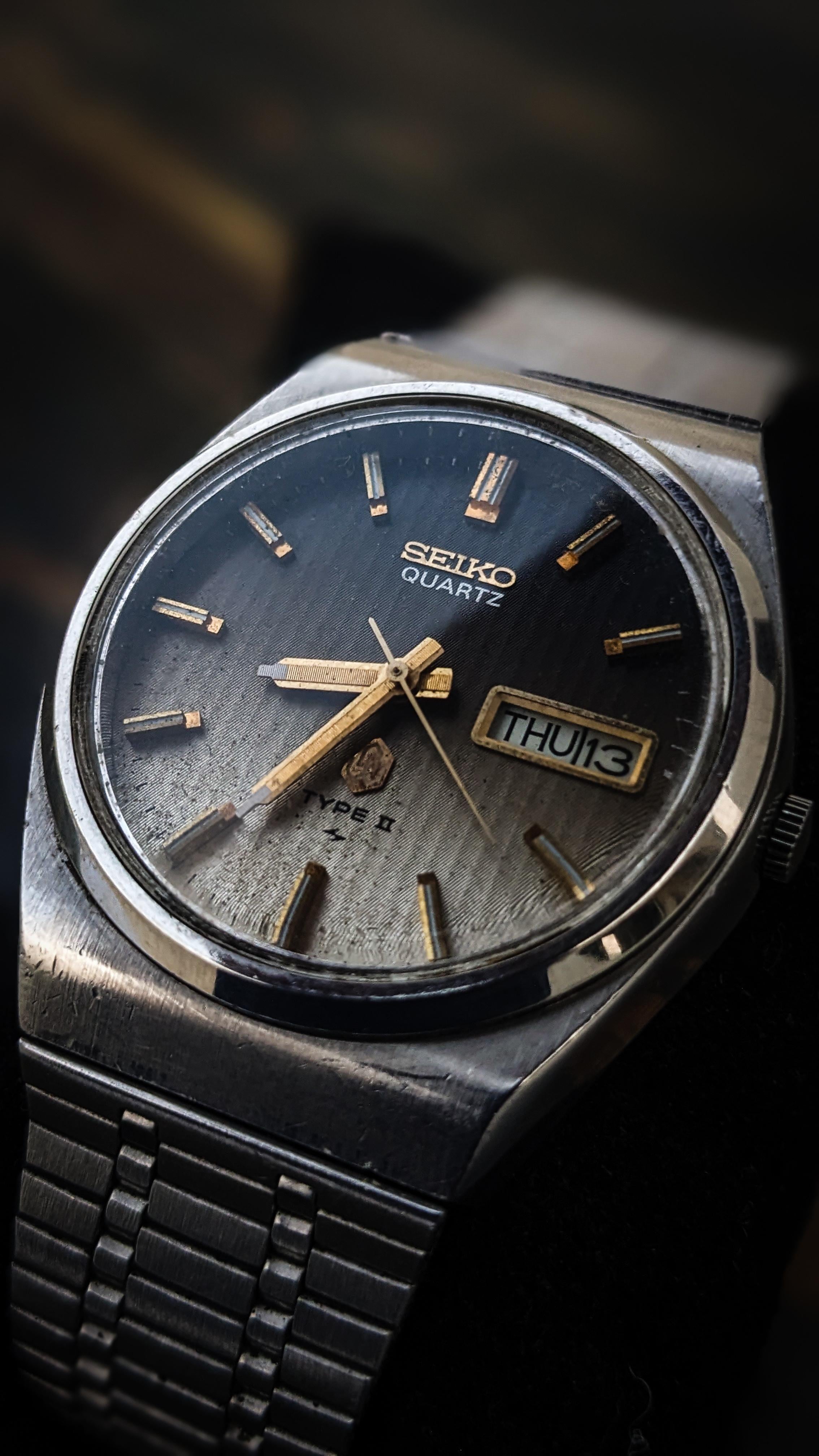 WTS] Vintage Seiko Type II fading linen brown Dial--4623-8030