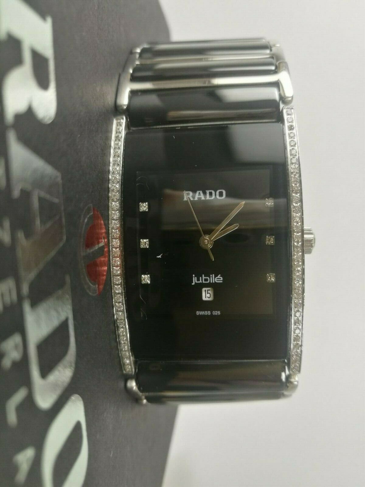 Rado Pre-owned Rado Jubile Quartz Diamond Black Dial Ladies Watch  110.0278.3 - Pre-Owned Watches, Jubile - Jomashop