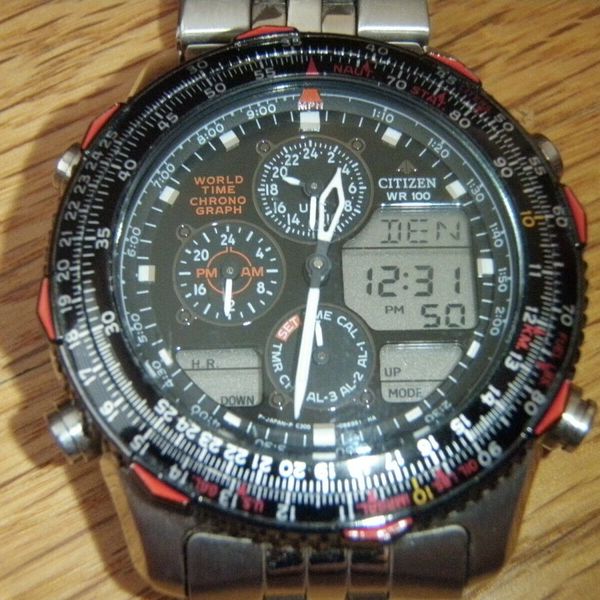 Citizen Navihawk Vintage C300 Q00214 World Time Quartz Watch WatchCharts