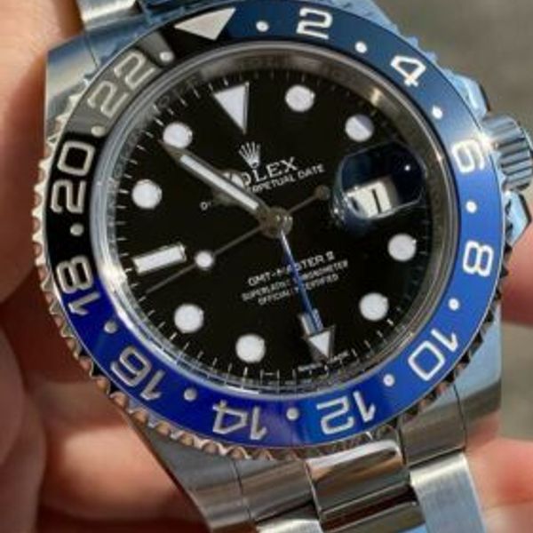 Rolex GMTMaster II Batman Steel Black Dial 116710BLNR Mint Condition