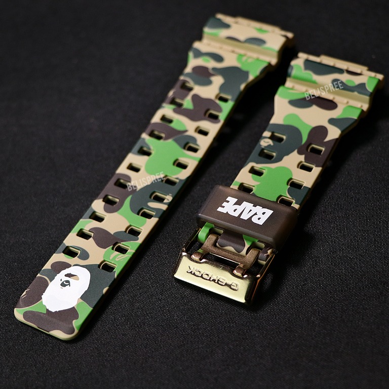 ORIGINAL A Bathing Ape x G-Shock GA-110 “BAPE XXV” Camouflage Gold Watch  Part for BAPE | GA-110APE band
