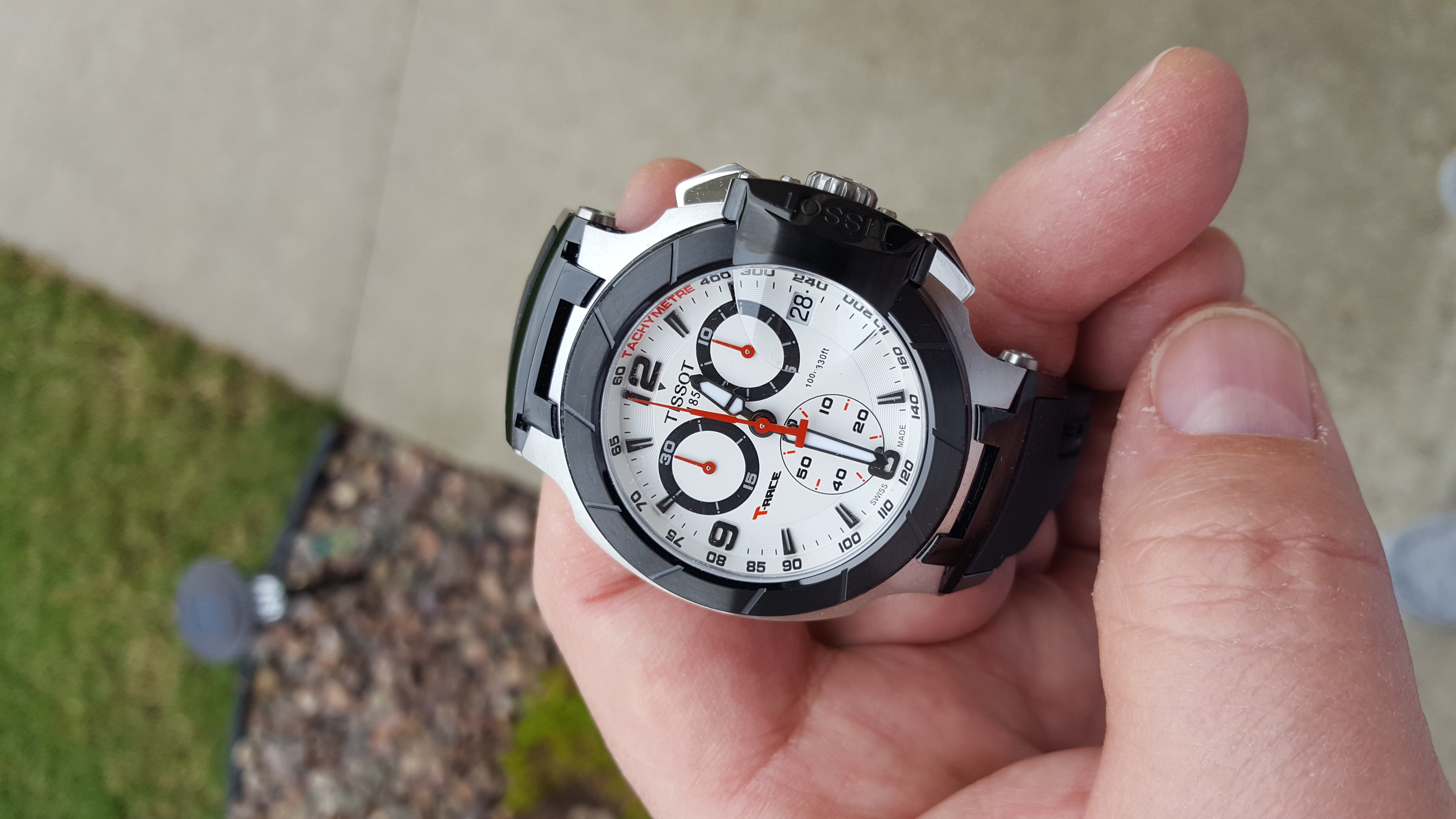 tissot t race white dial