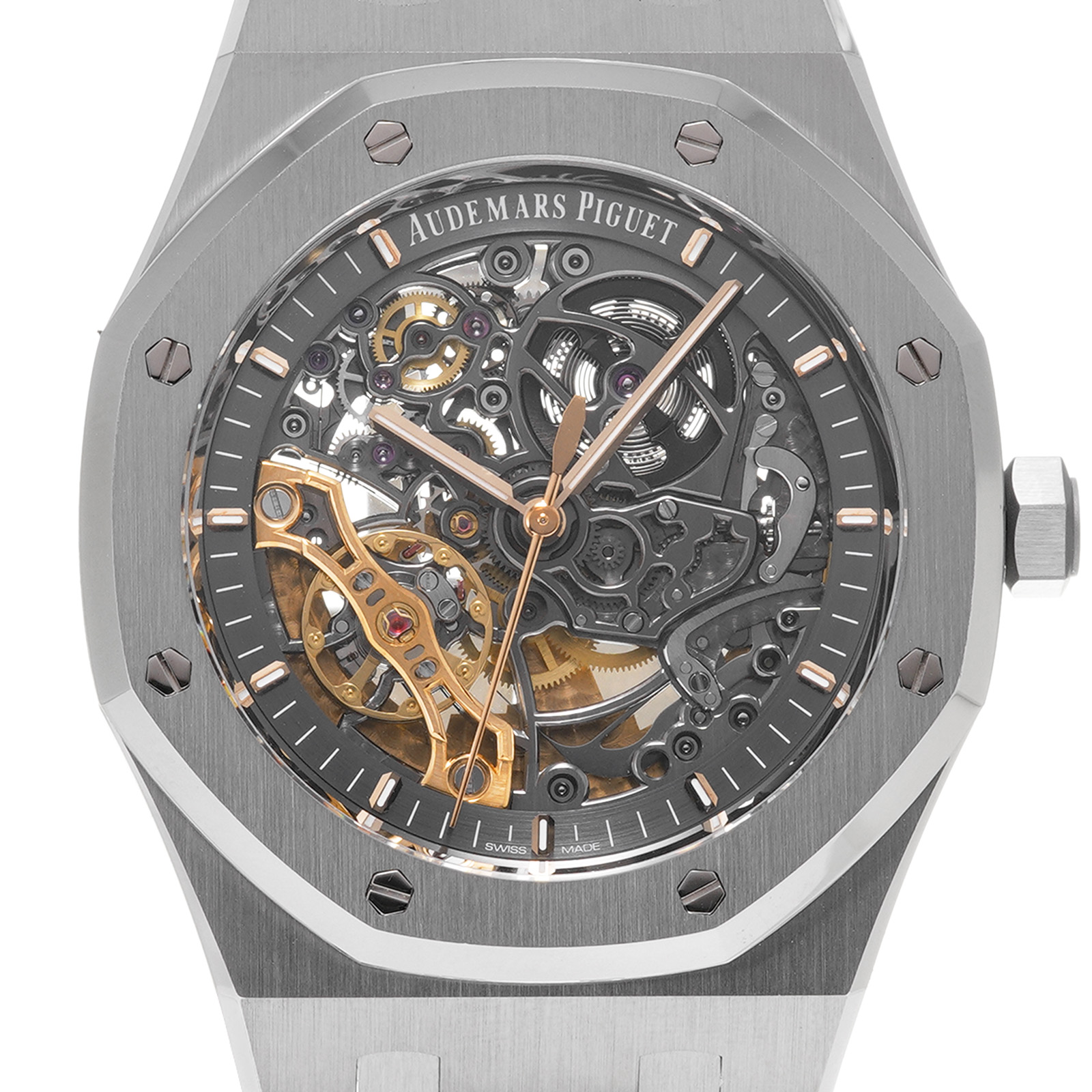 Audemars Piguet Royal Oak Double Balance Wheel Openwork/ Stainless Steel/ Skeleton Dial (Ref#15407ST.OO.1220ST.01)