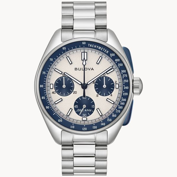 Bulova Lunar Pilot 98K112 White Dial Chronograph Sapphire Watch with ...