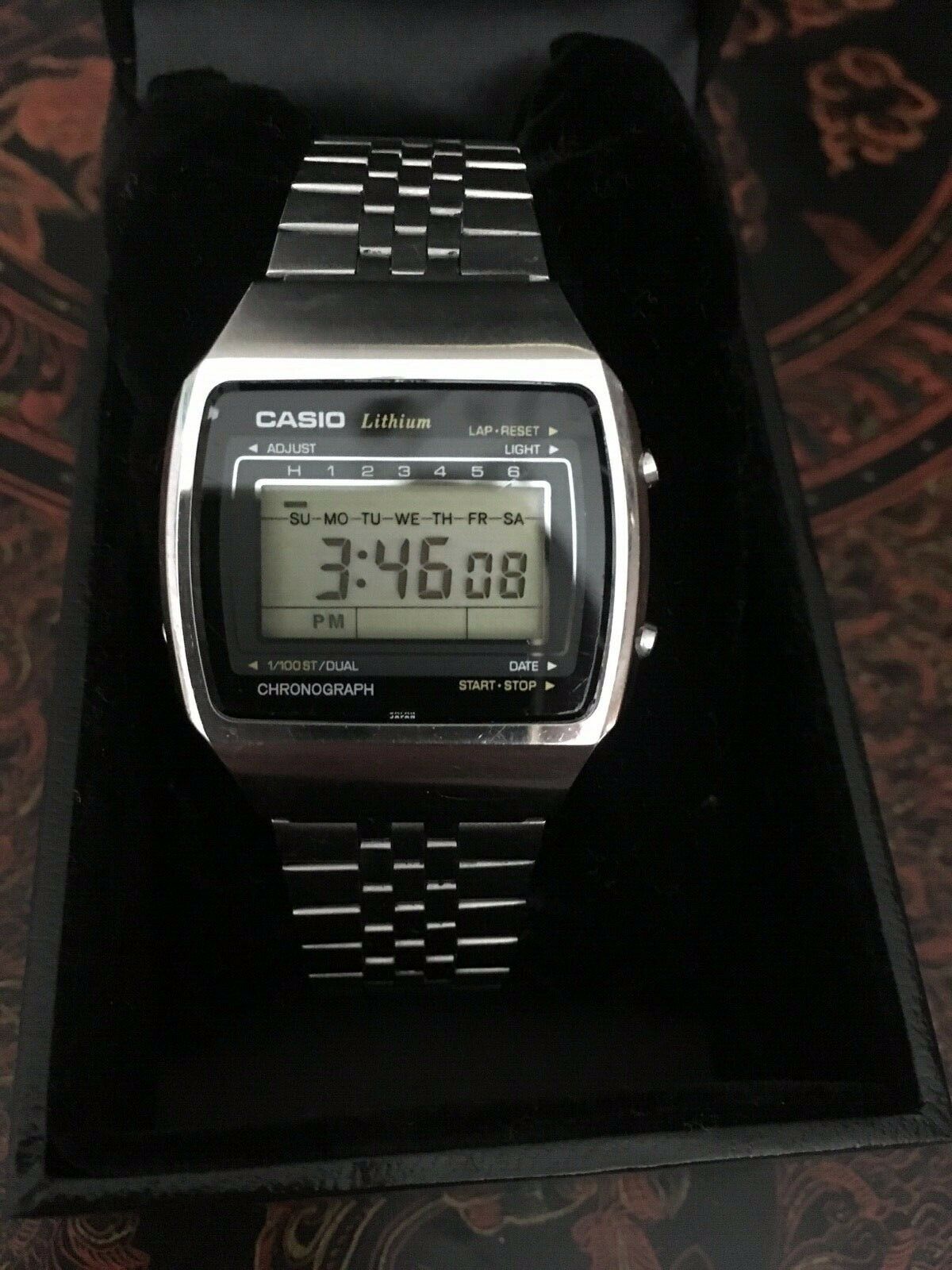 steel case digital watch
