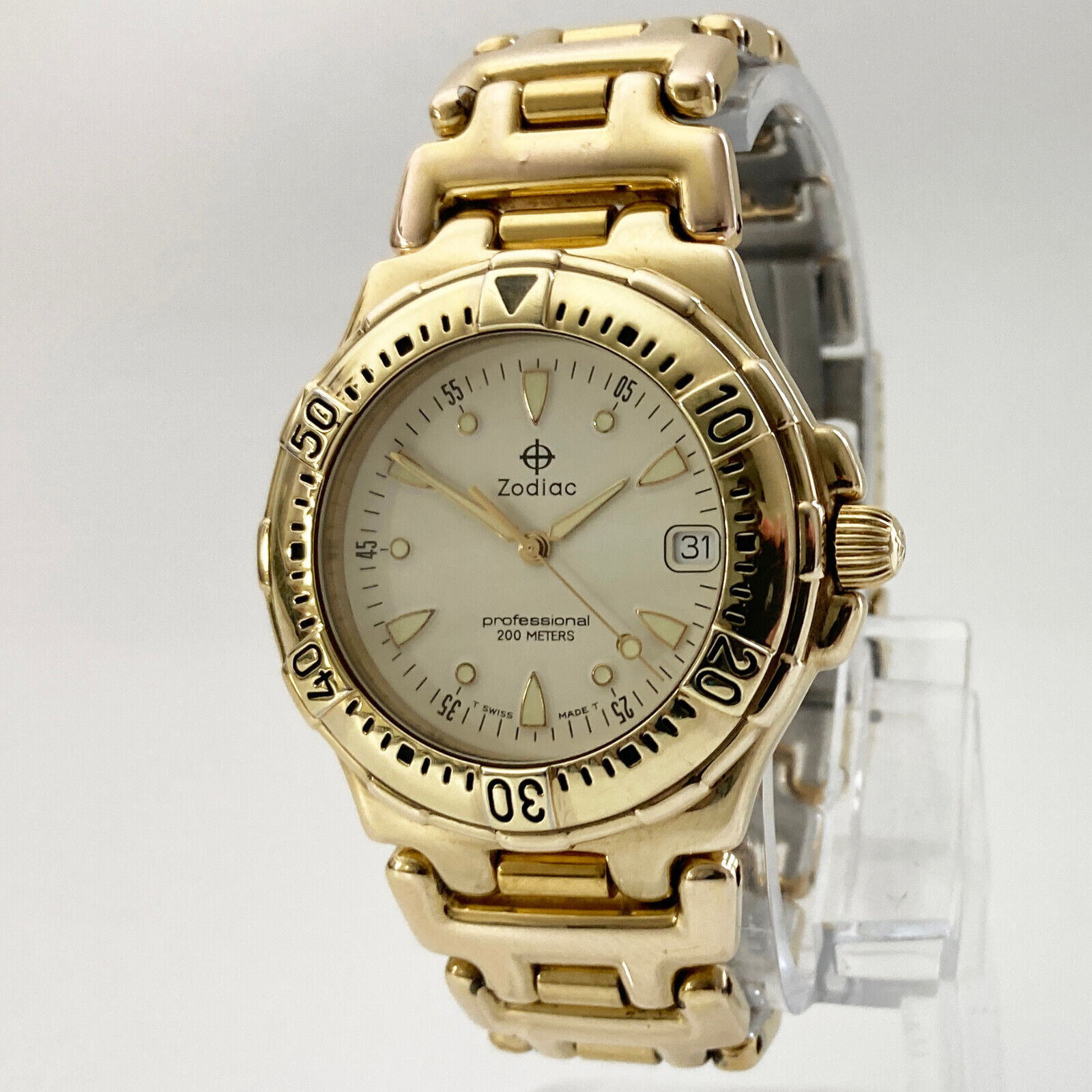 Professional Zodiac 200m Watch - Diver Dot 0 Red Gold 200M 306.30 