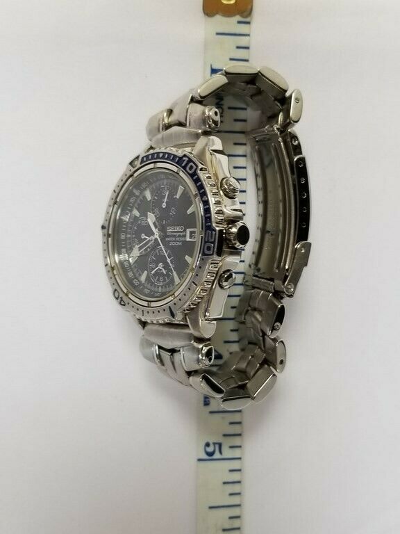 Rare Vintage Men's Seiko 200M Chronograph Watch 7T32-7E49