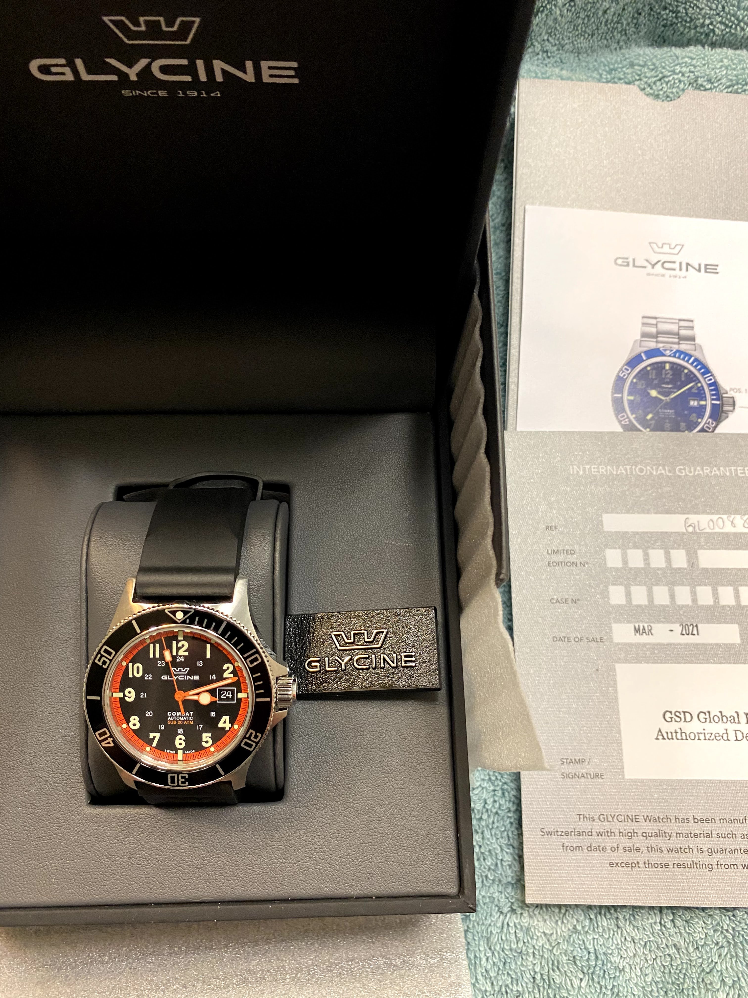 Glycine Combat Sub GL0088 Orange Halo WatchCharts