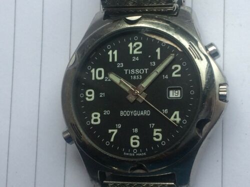 TISSOT BODYGUARD VINTAGE QUARTZ B470 570 STAINLESS STEEL RUNS