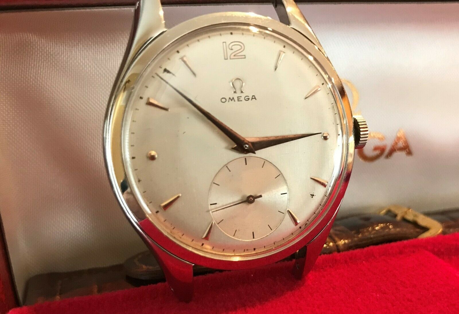 RARE 1948 S/S Omega Manual Wind Caliber 265 Sub-Dial Jumbo Case