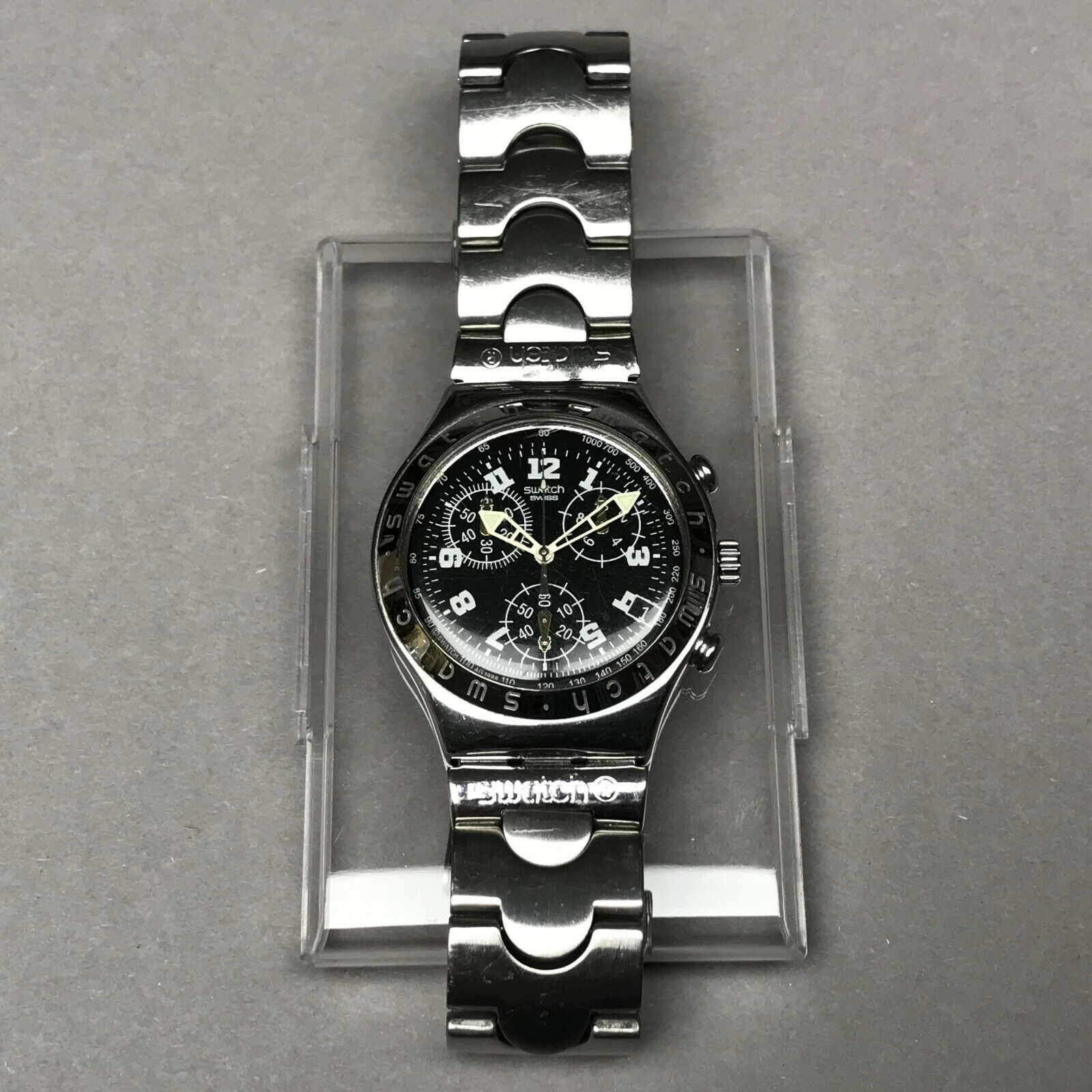 SWATCH 腕時計 IRONYアイロニー クロノ  YCS409G SWATCH UHR ** YCS409G - CADMOS - IRONY CHRONO ** GEBRAUCHT
