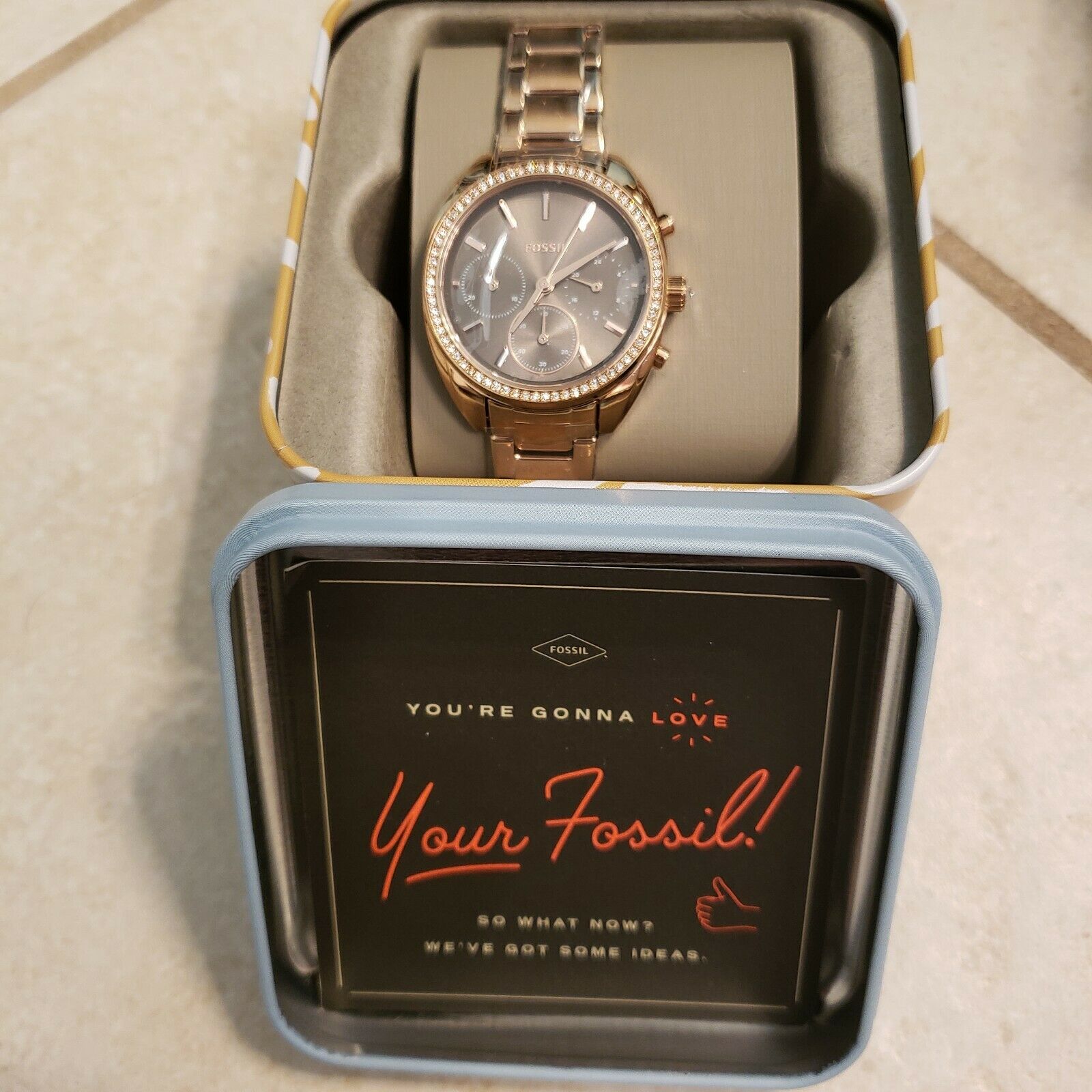 Vale Chronograph Rose Gold Stainless Steel Watch Fossil Women main image 2