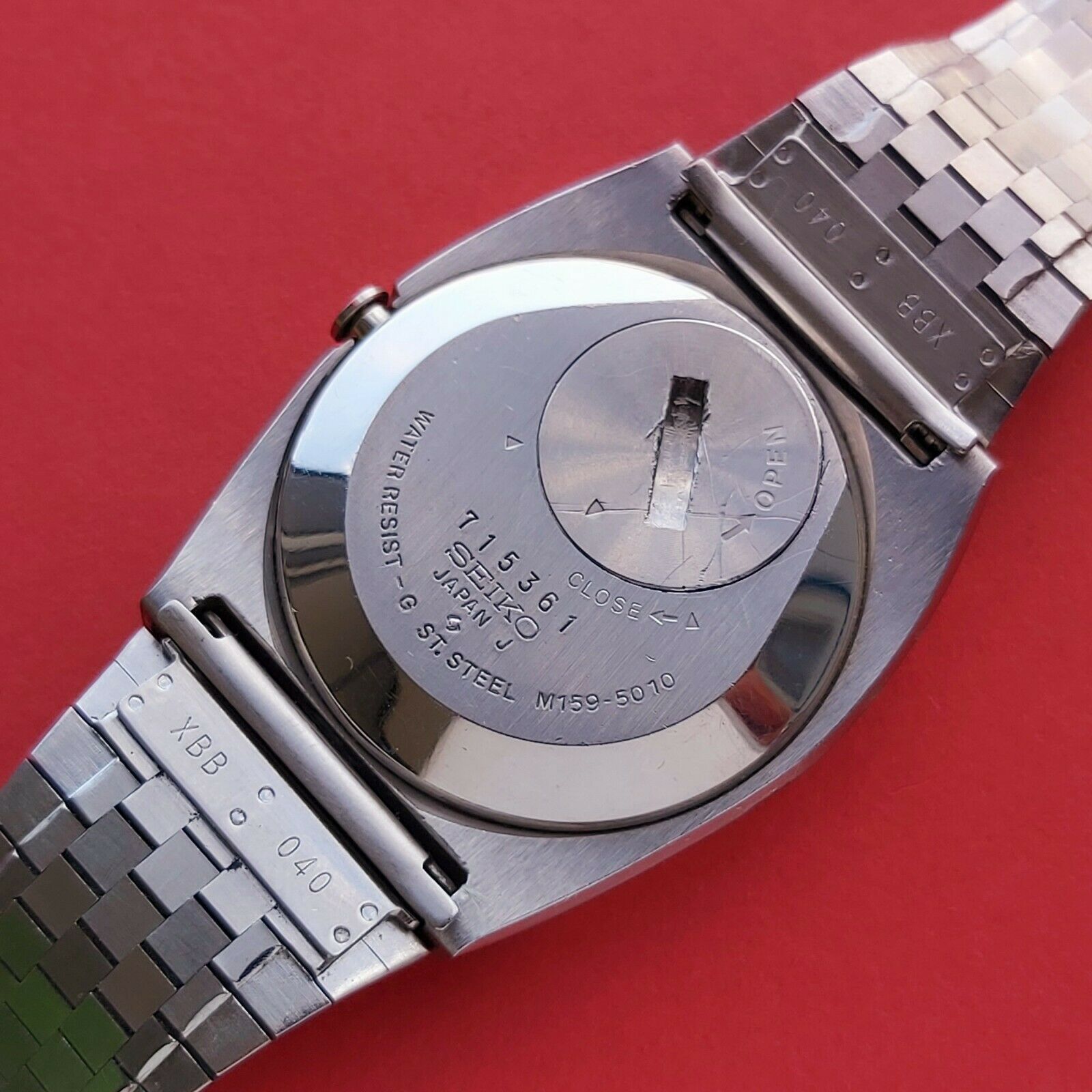 Seiko Quartz Chronograph aka Steve Jobs digital Watch M159-5010