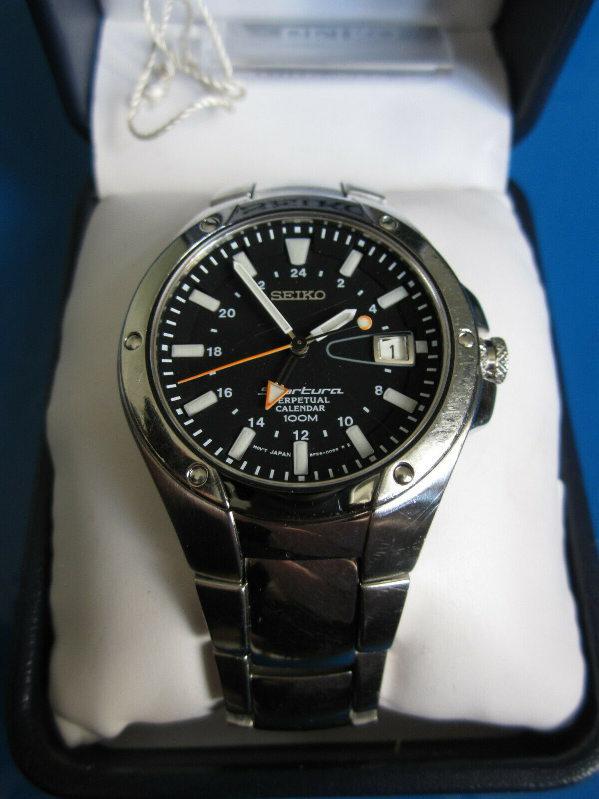 Seiko Sportura Perpetual Calendar GMT 8F56-0090 Ref: SLT047P 24 