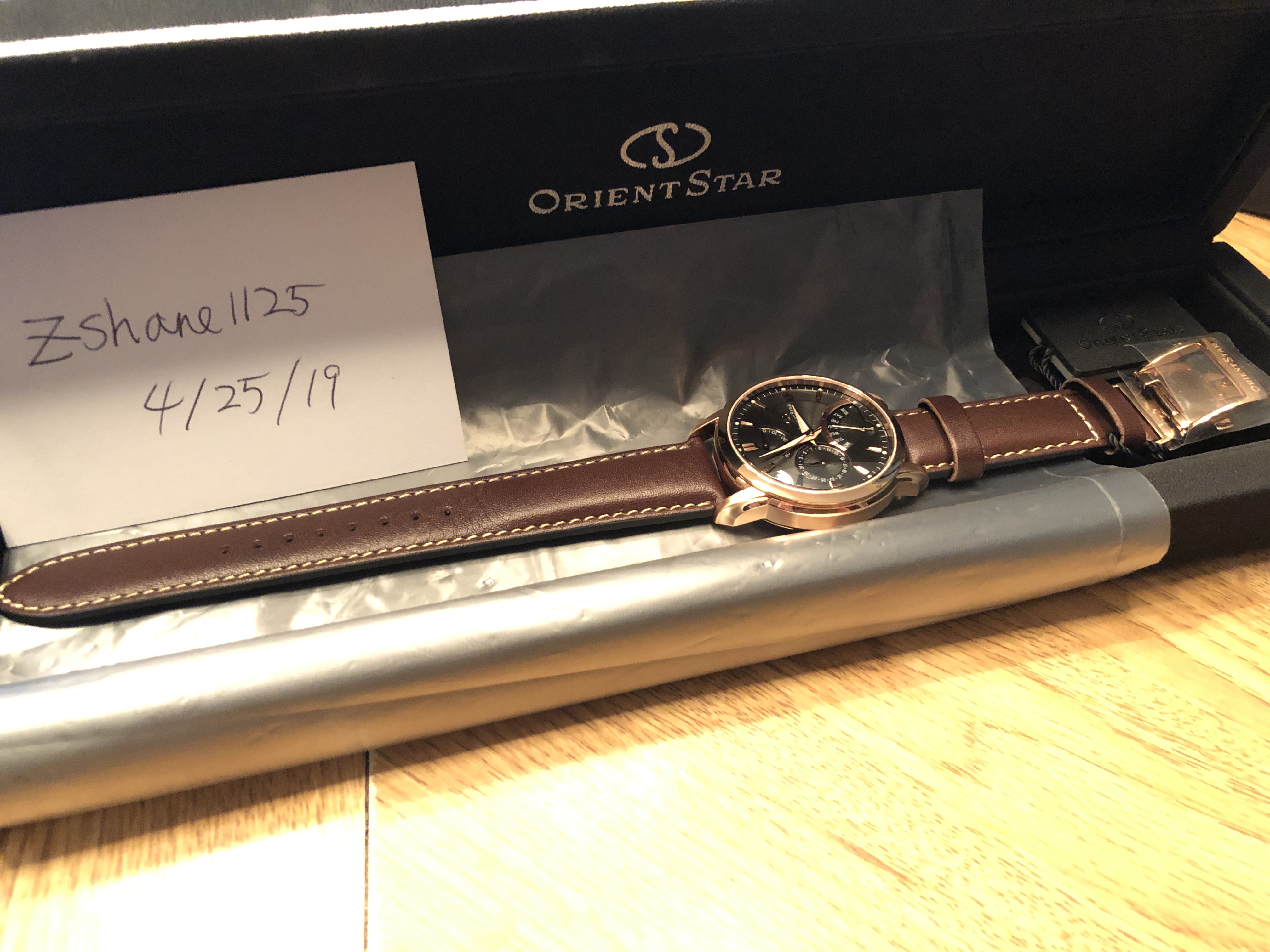 WTS RARE Orient Star Retrograde Rose Gold DE00003B BRAND NEW