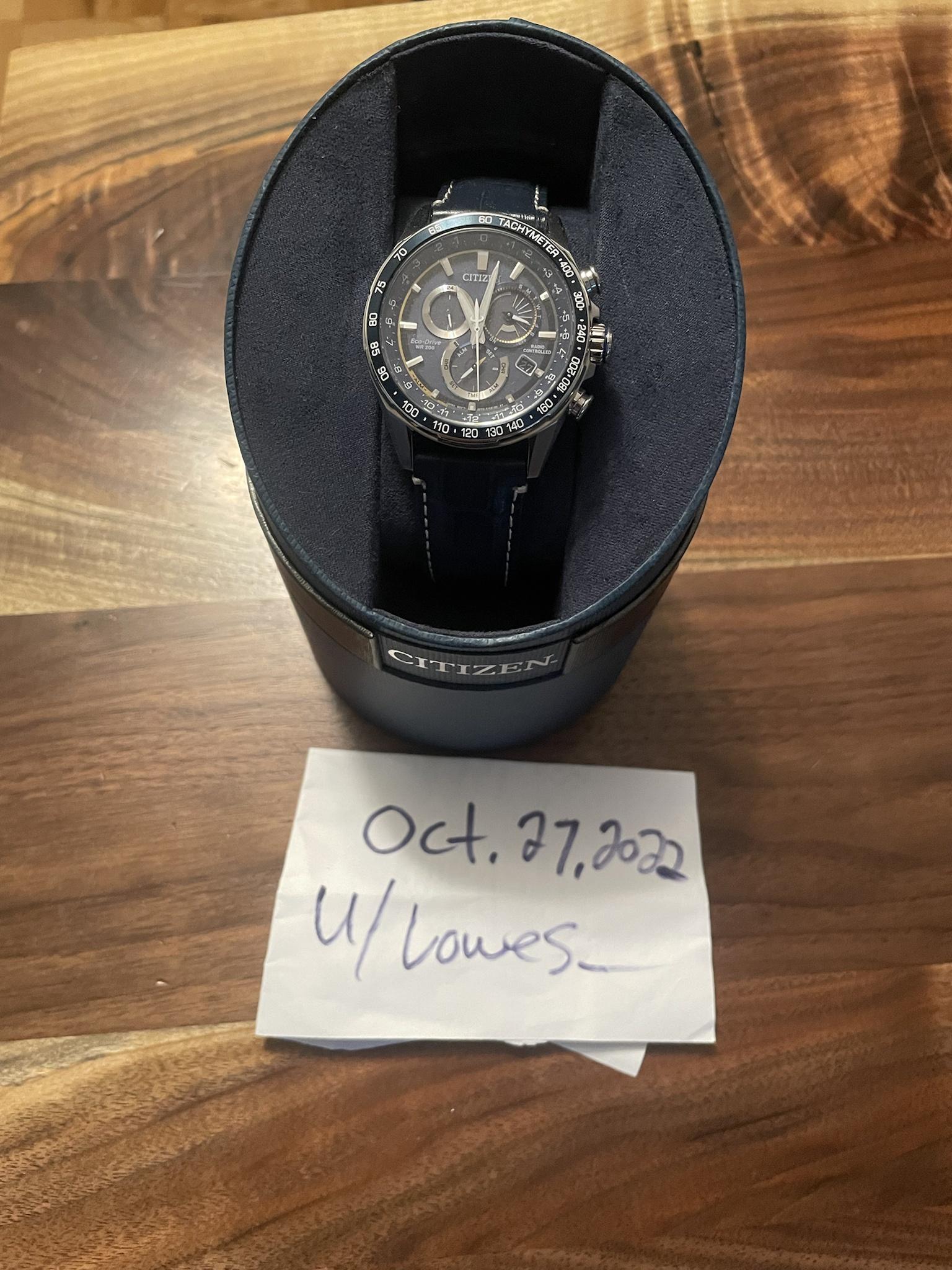 Wts Citizen Pcat Chronograph Eco Drive Cb L Mens Watch With