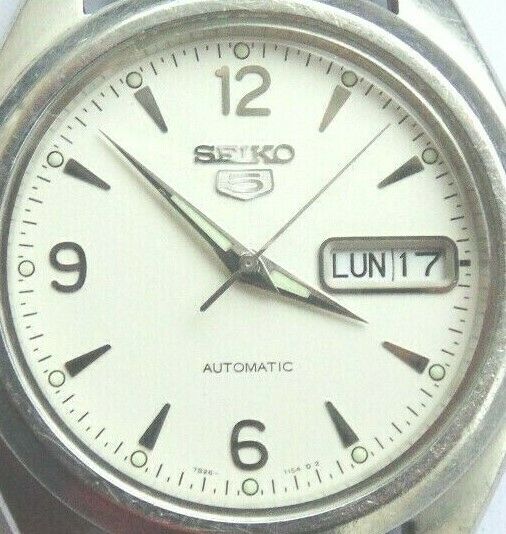 Vintage 1970 80s Seiko 5 7826 0060 Automatic Date StSteel Mans Wristwatch WatchCharts Marketplace