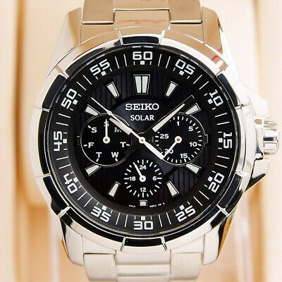 時計 SEIKO V14J-OAEO SOLAR TITANIUM QUARTZ SEIKO V14J-0AE0 Solar Titanium Blue Dial Quartz Men's Watch