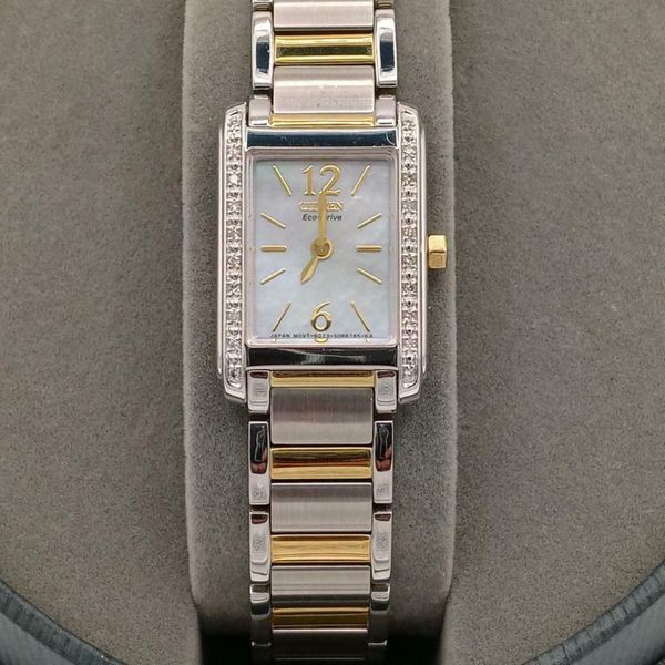 Citizen Women's Eco-drive Two-tone SST-WR Watch, Mop Dial, Diamonds ...