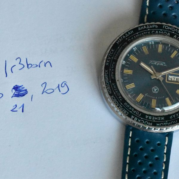 [WTS] [Reduced] Vintage Raketa World Time, Blue Dial | WatchCharts