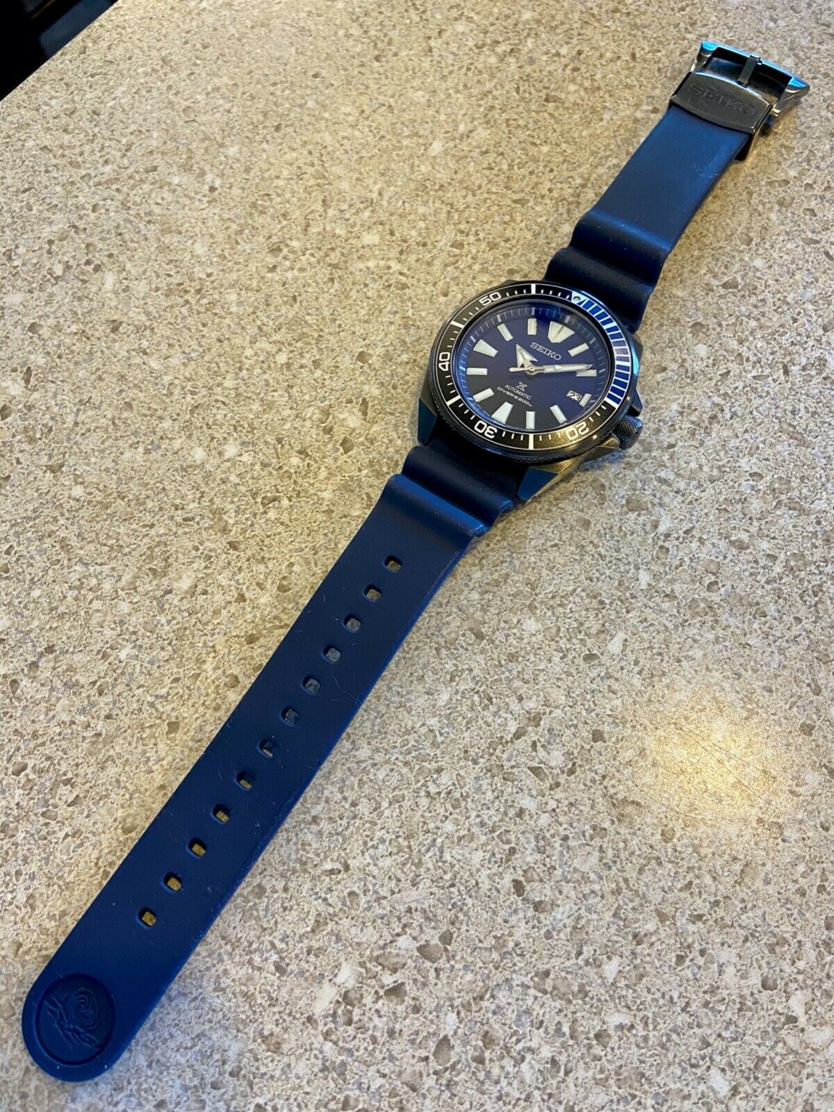 seiko prospex srpd09 special edition blue silicone automatic divers watch