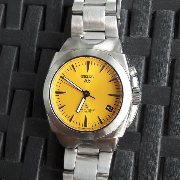 SEIKO AGS SUS 5M42-0E50 KINETIC 10 BAR WR JDM MEN'S WATCH