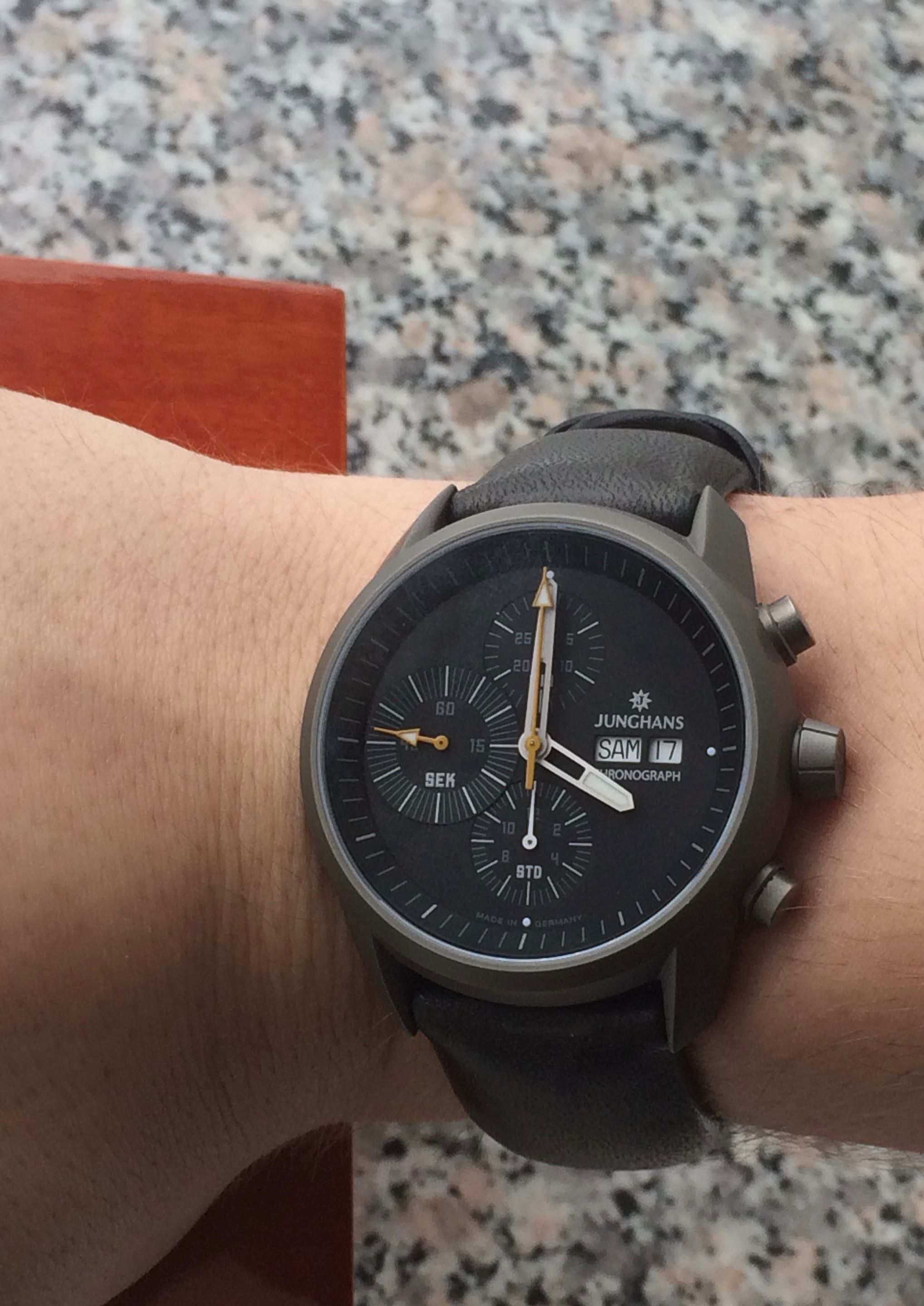 WTS Junghans Vista Titanium chronograph Valjoux 7750 almost