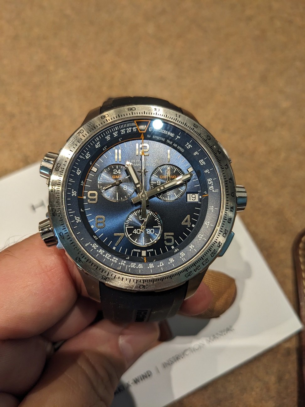 550 USD] FS: Hamilton Khaki X-Wind Chronograph Quartz Blue Dial