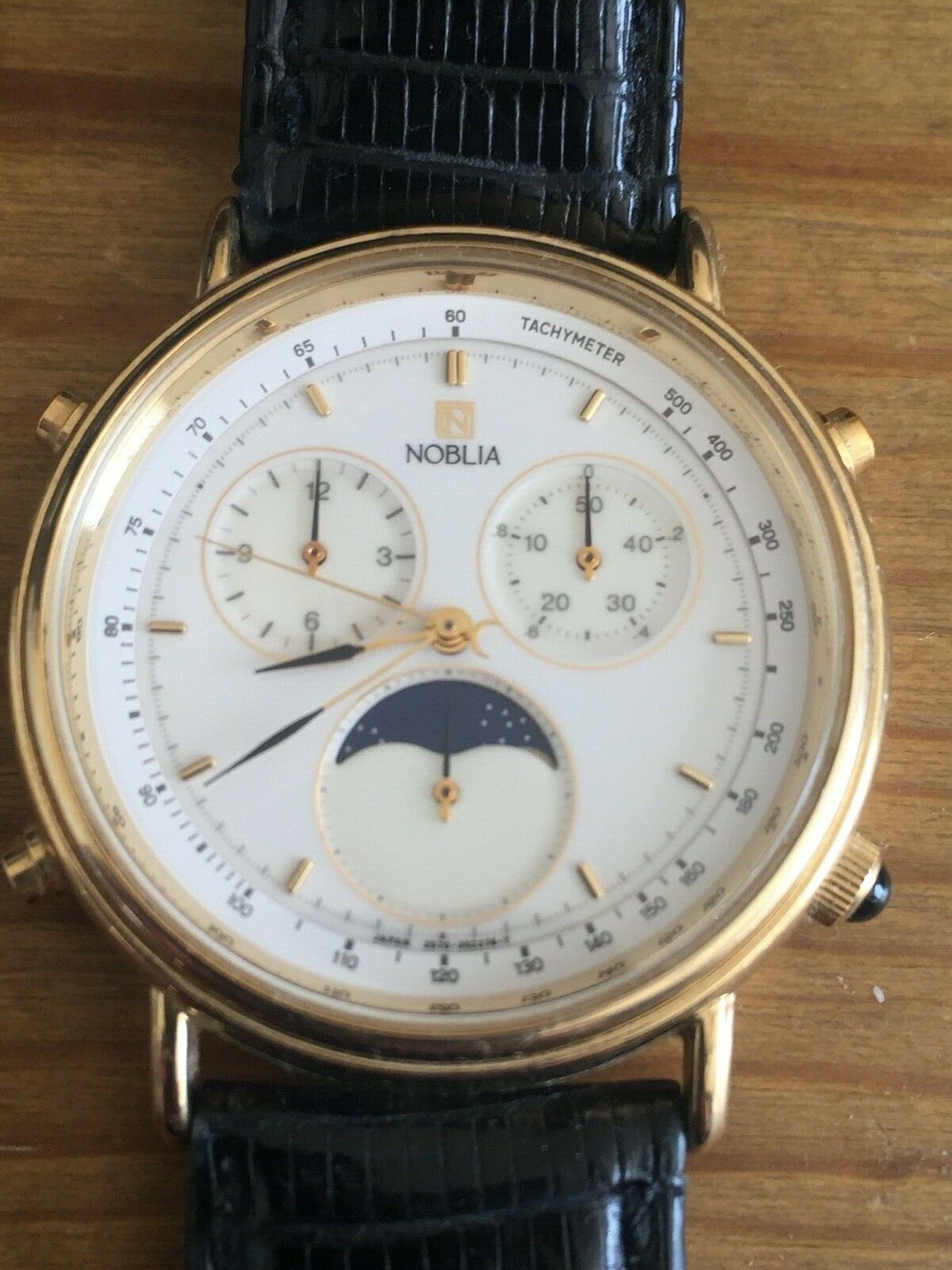 Vintage Classic Noblia Citizen Cronograph Moon Phase Watch - 3570