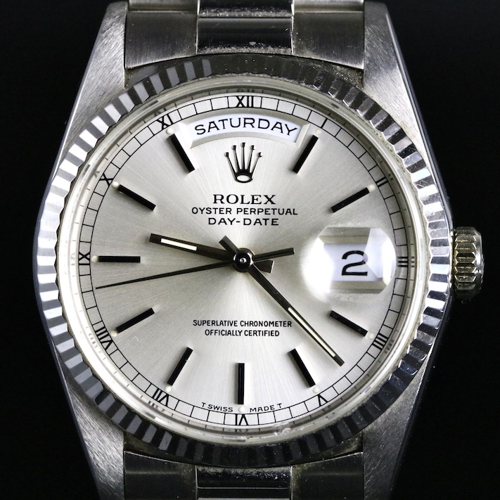 FS 1990 Rolex 18239 Daydate 36mm 18K White Gold WatchCharts