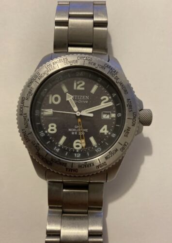 Citizen Eco-Drive GMT Promaster World Time WR 200 Mens Watch