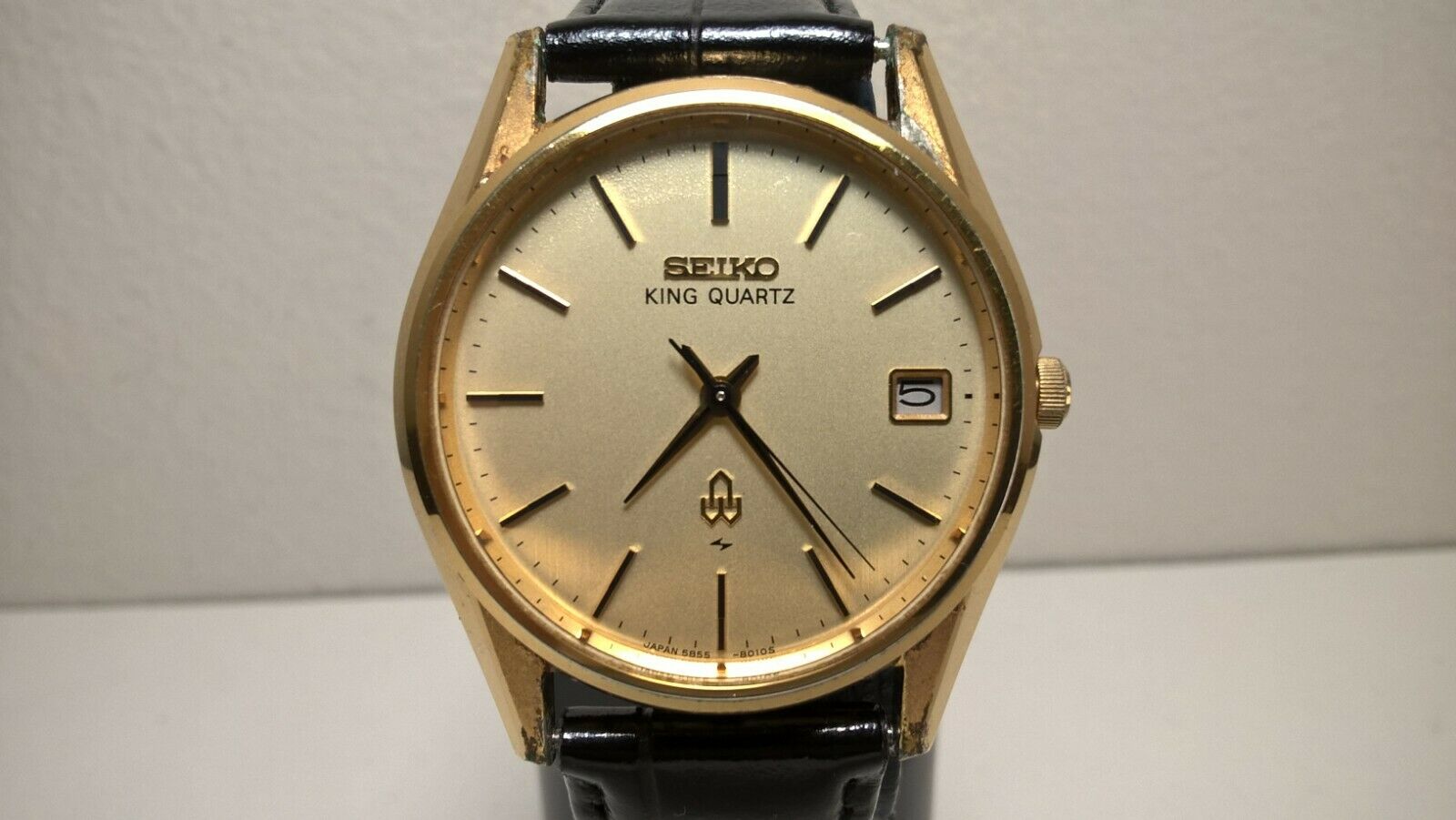 Vintage Gold Seiko King Quartz QHC804 5855-8010; Original Papers