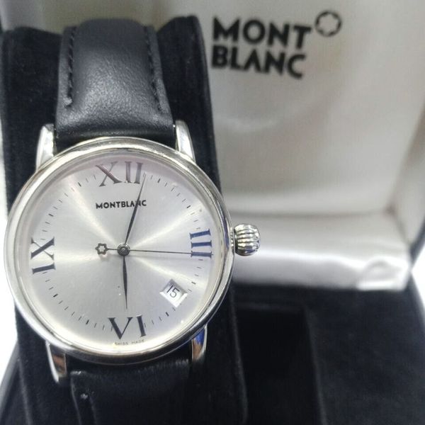 s*k様 MONTBLANC MEISTERSTUCK クォーツ7042【最終値 Montblanc Meisterstuck - Silver Arabic Dial & Bracelet Strap