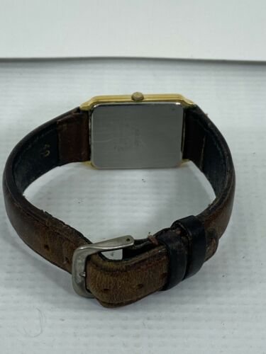Vintage Seiko Quartz 5Y31-5A30 Tank Men's Wrist Watch Gold-tone