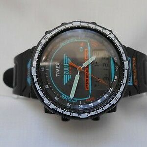 Vintage 1990's Timex ZULU TIME Indiglo Dual Analog Digital Watch