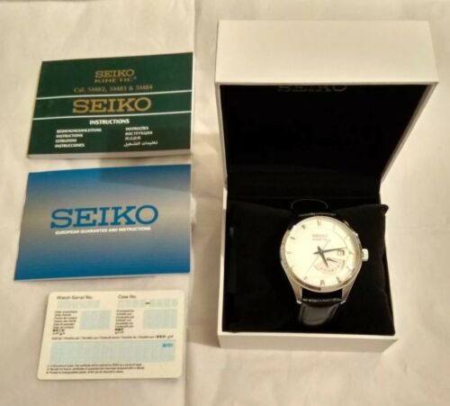 seiko kinetic leather strap srn071 srn071p1 srn071p men's watch