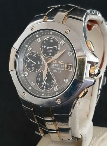 Men s Seiko Coutura Chronograph Quartz Watch Model 7T62 0FA0