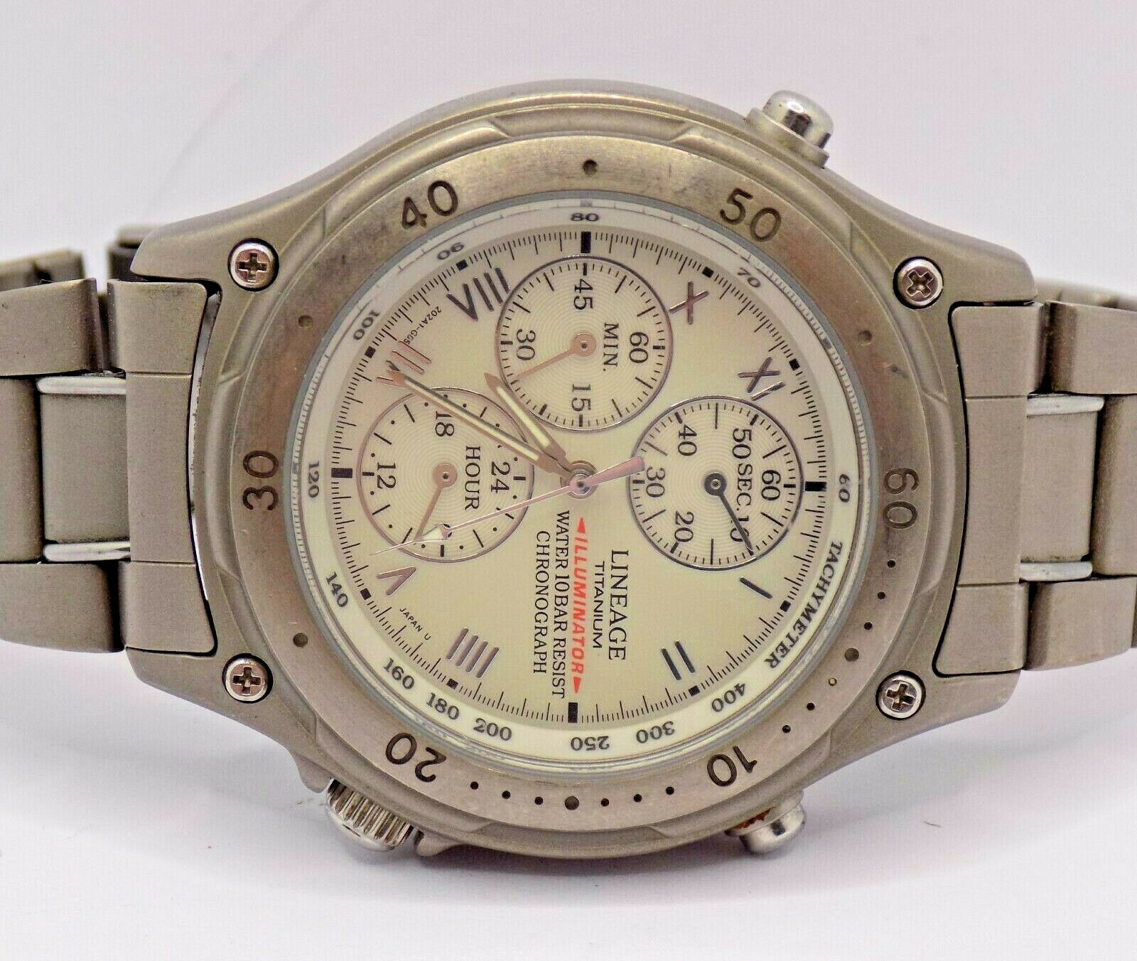 Casio Lineage TITANIUM Illuminator LIS-002 Chronograph Quartz 