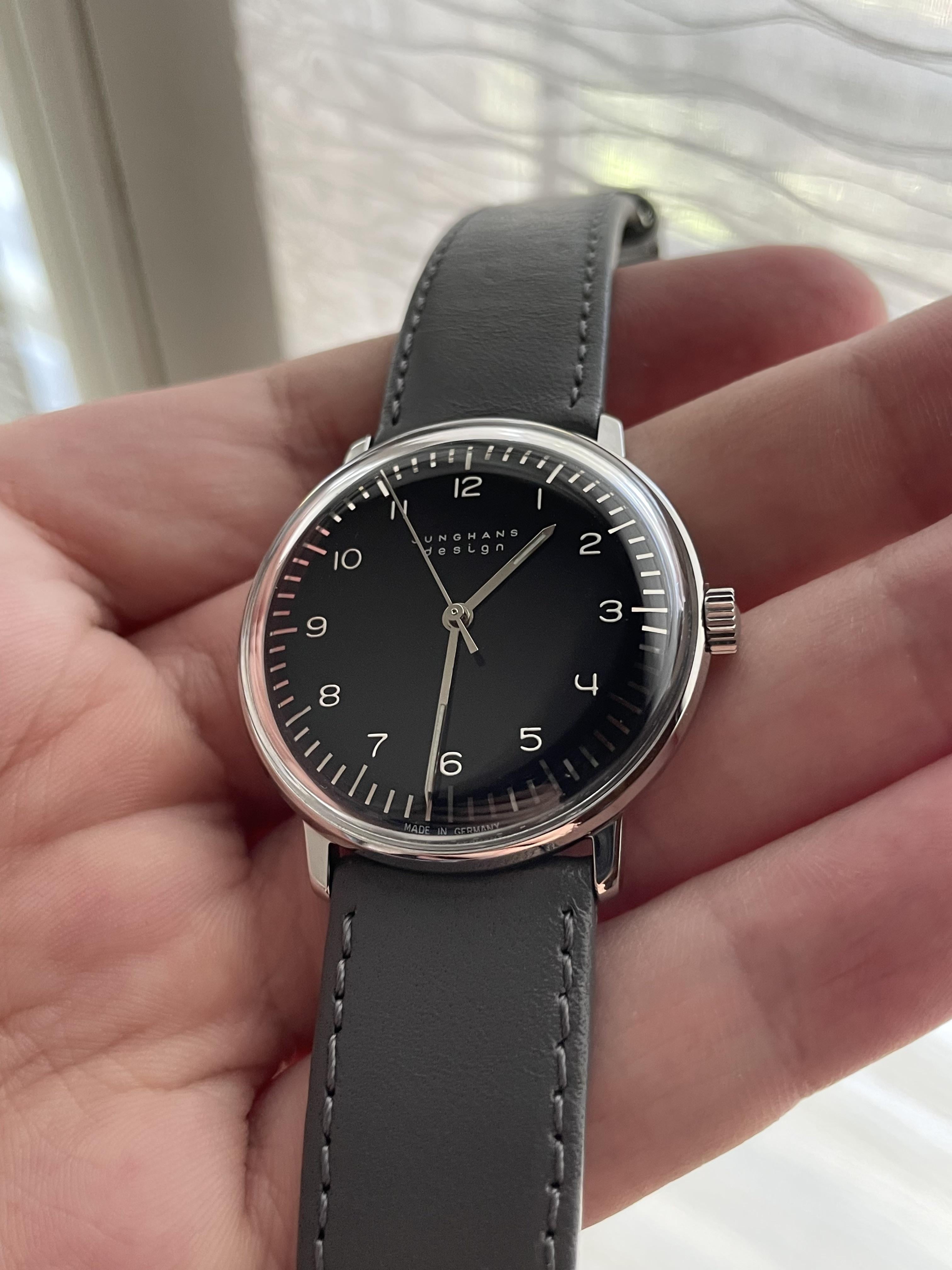 WTS Junghans Max Bill Manual Wind 34mm Black Dial WatchCharts