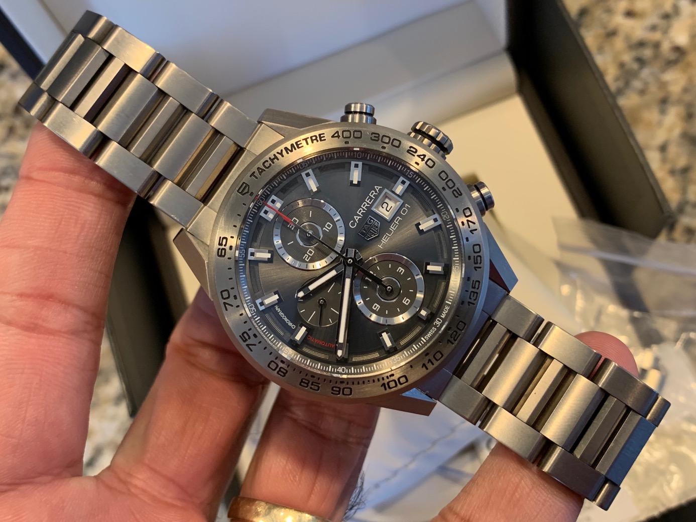 FS TAG heuer Carrera Heuer 01 43mm Titanium CAR208Z.BF0719 Box