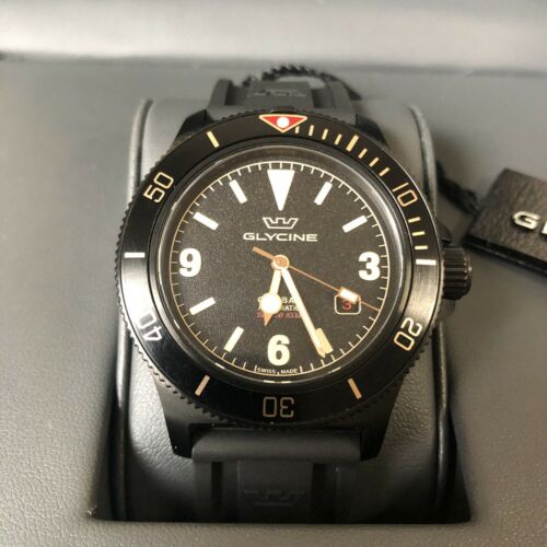 Glycine GL0269 Men s Combat Sub Vintage Automatic 42mm Black PVD